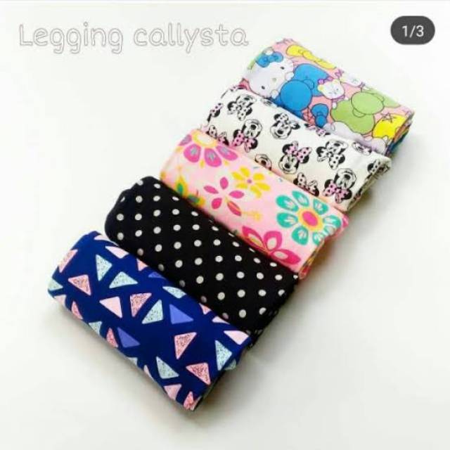 GROSIR Celana Legging XL Anak Perempuan Motif Polos Callysta Callista murah
