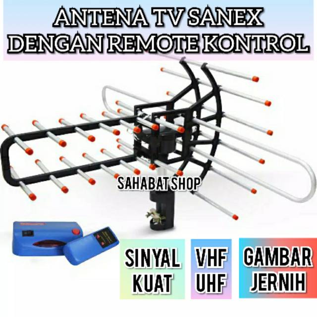 Jual Antena Remote Digital Tv Dengan Booster Sanex Wa 850tg Free