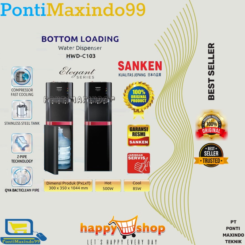 DISPENSER SANKEN GALON BAWAH HWD-C103 KOMPRESOR