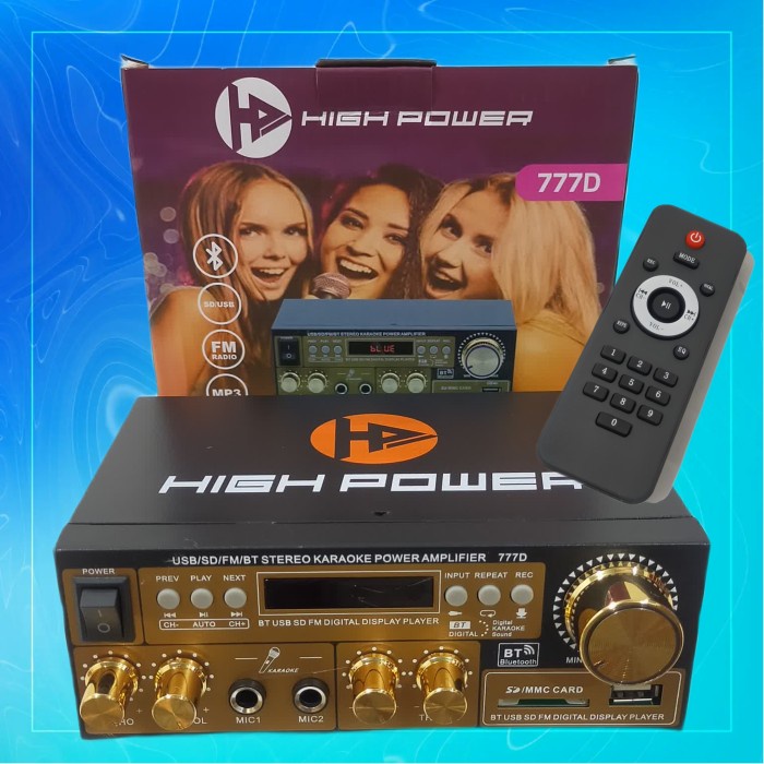 GROSIR AMPLIFIER AMPLI DIGITAL HIGH POWER 777D BLUETOOTH