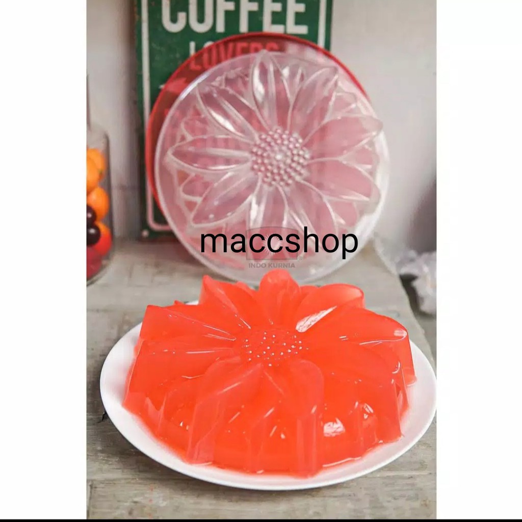 Cetakan Puding JUMBO 24CM Bunga Matahari - Loyang Agar Jelly Coklat Kue Kukus GRATIS COVER TUTUP