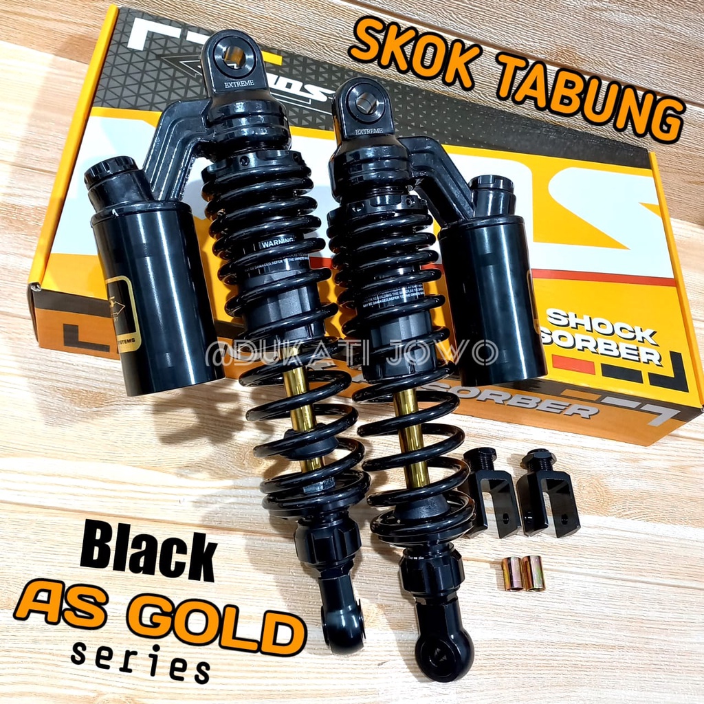 Skok Shockbreaker Tabung As gold 320 340 Copy Ktc extrem Full Black Rxking Gl Tiger Cb100 ukuran 32 CM 34 CM MOS