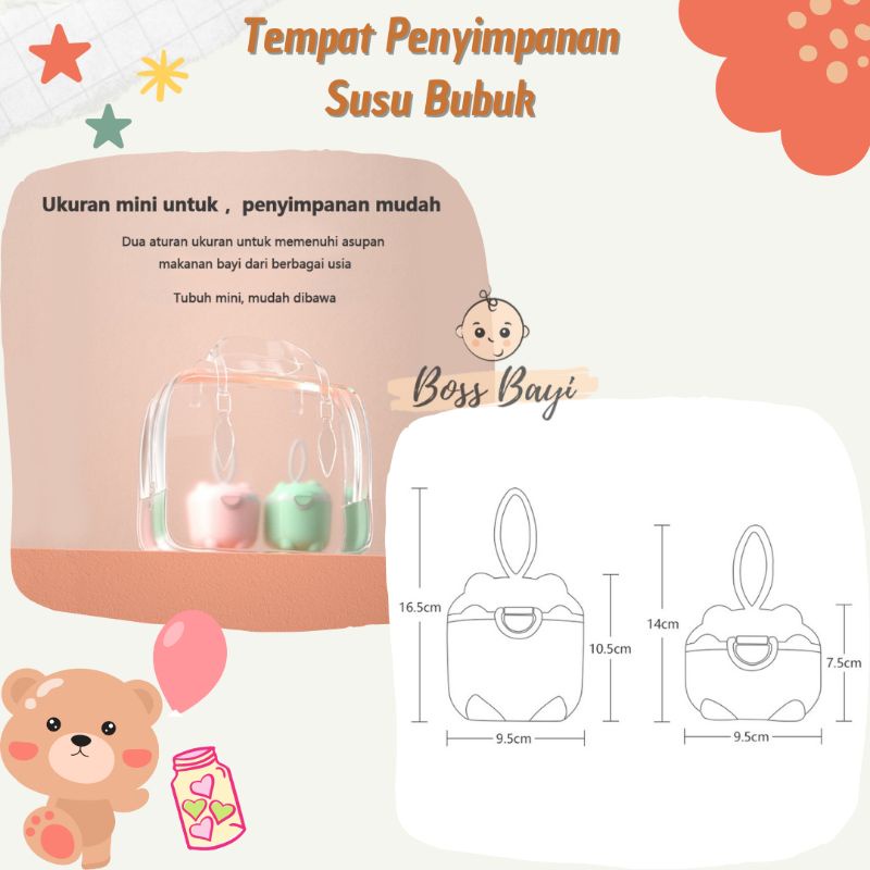 BOSS BAYI - Tempat Penyimpanan Susu Formula Bayi / Kotak Penyimpan Snack Anak