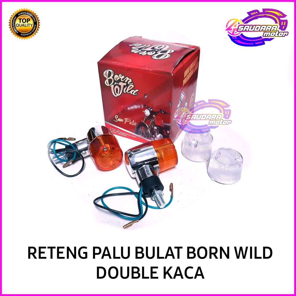Lampu Sen CB GL Mika Kaca 2bj lampu sein cb gl reteng palu bulat bahan plastik