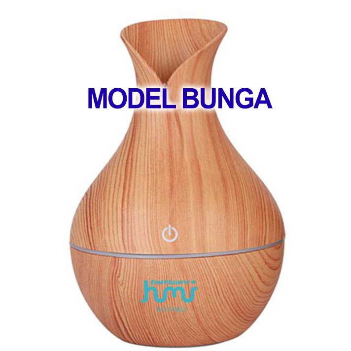 HUMIDIFIER Diffuser Aromaterapi Motif Kayu Alat Pengharum Ruangan Anti Stres Free Essential Oil-3