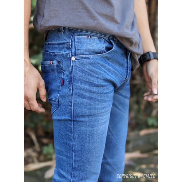 Celana Panjang Jeans Pria Celana Panjang Jeans Cmjee Simple Biowash