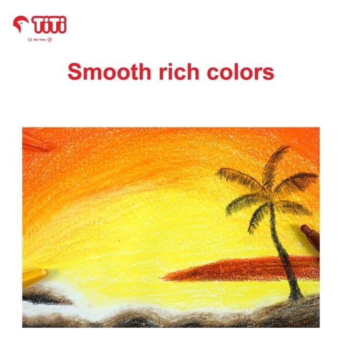 

WARNAPENSIL- OIL PASTEL / CRAYON TITI 12 WARNA PUTAR MINI / PENDEK -PENSIL WARNA