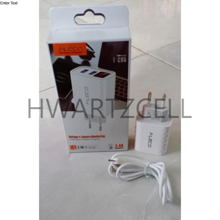 CHARGER FLECO F295 DIGITAL LED LCD INDIKATOR FAST CHARGING 3.0 + KABEL