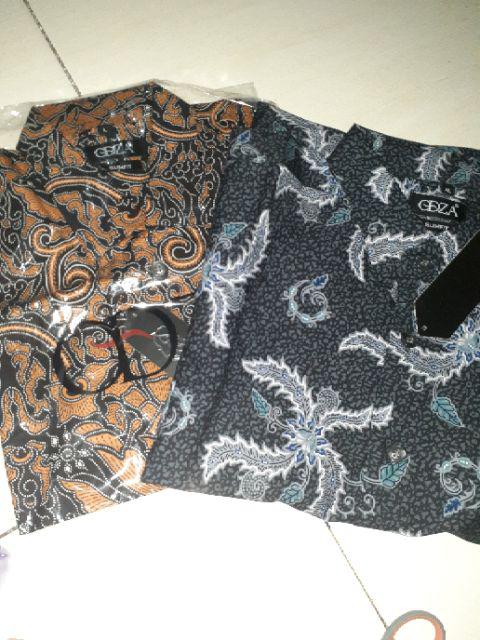 Odza Baju Batik Solo Pria Lengan Pendek Modern / Kemeja Batik Muslim / Kemeja Distro