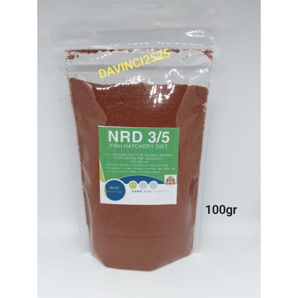 Pelet NRD 3/5 Pelet NRD 300-500 Micro Pelet Ikan NRD Pakan burayak makanan ikan hias / NRD 100GR