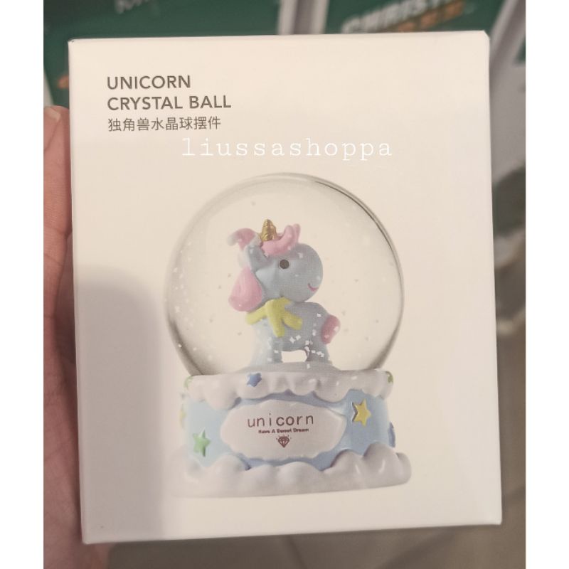 Pajangan Miniso - Unicorn Crystal Ball Figure