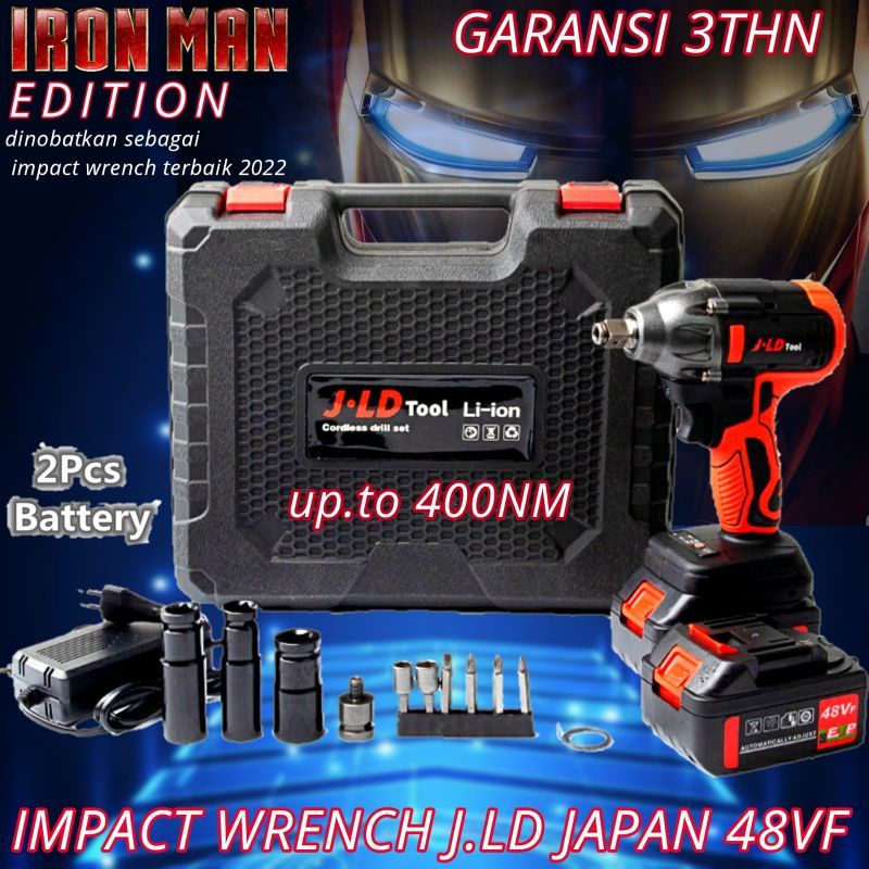 Jual Mesin Cordless Impact wrench JLD 48v, Pembuka Baut Shopee Indonesia
