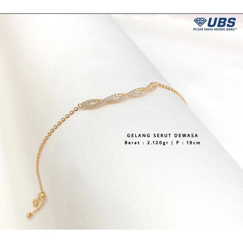 Gelang UBS emas asli kadar 375 millie molly edition serut