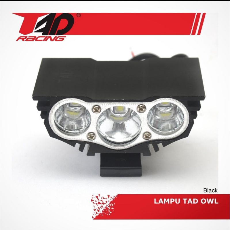 Lampu Tembak LED Motor Super Terang Sorot Owl LED 3 Mata LED Terang Strobo Flash Plus Pangkon Univer