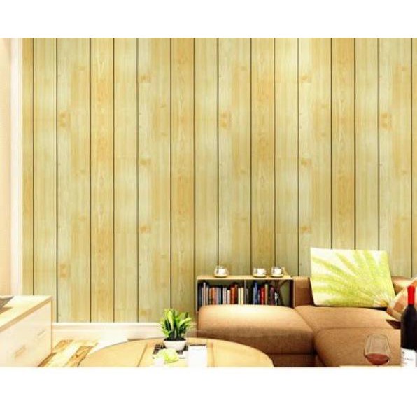 DEOS WALLPAPER DINDING MOTIF KAYU KUNING