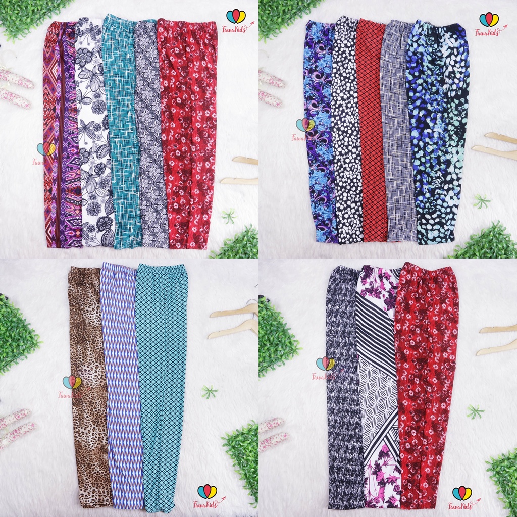 Legging Motif uk Remaja Tanggung fit to M / Celana Ketat Wanita Leging Motif Panjang Perempuan Adem