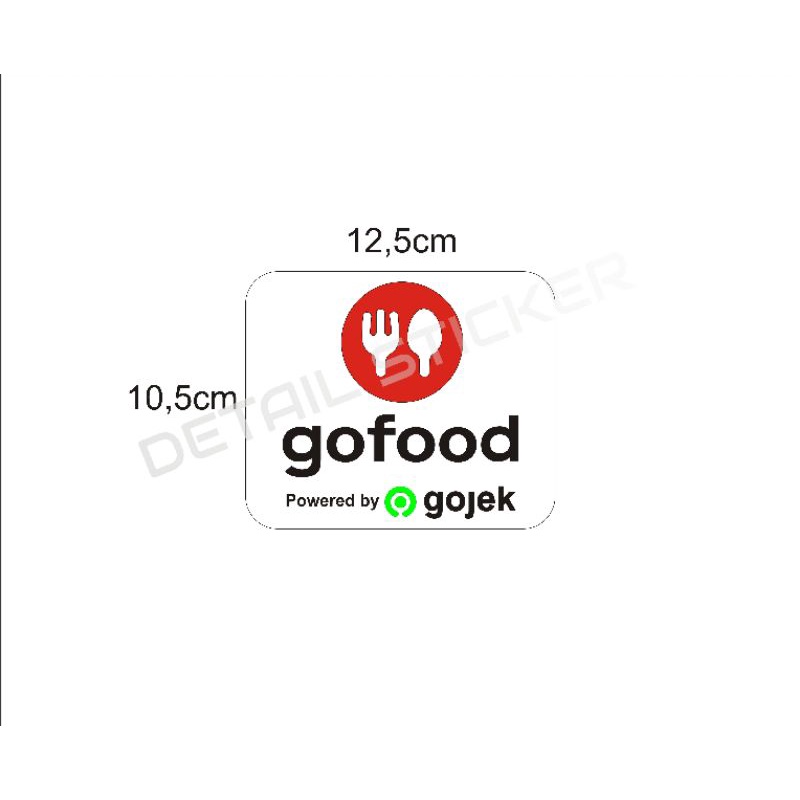 Sticker Stiker Gofood Go food putih