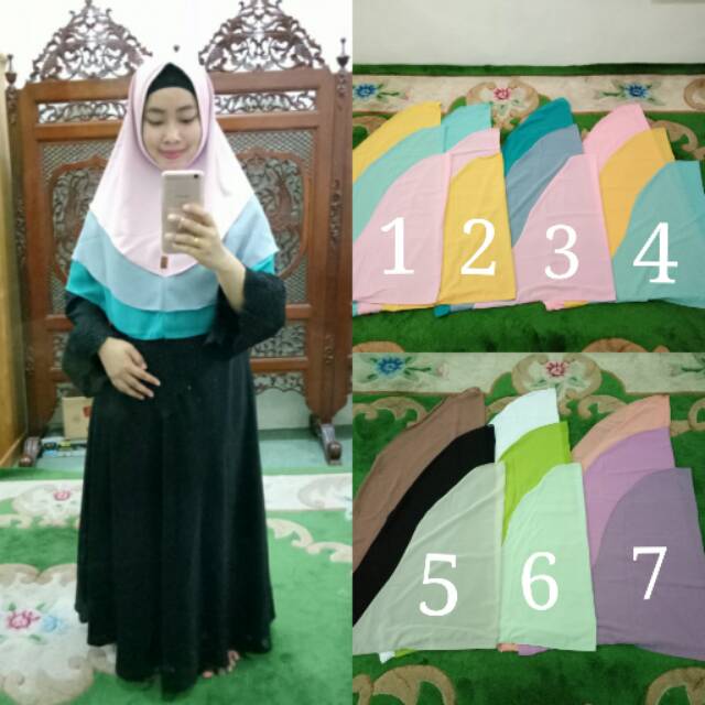 Khimar Khanza 3tone by Rahmat Sanjaya