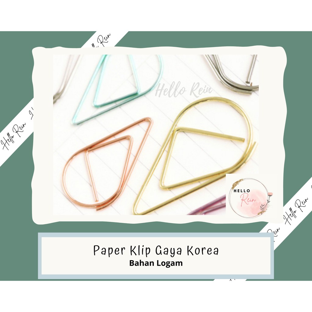 

Paper Klip Gaya Korea Bahan Logam Hello Rein
