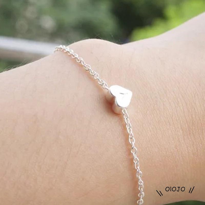 【COD】Gelang Bentuk Hati Bahan Alloy Lapis Emas Untuk Wanita