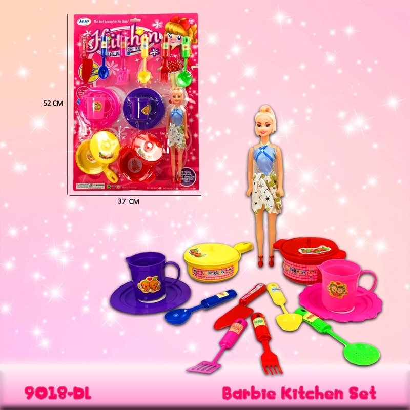 9018DL Barbie Alat Dapur Memasak Peralatan Masak Masakan Kitchen