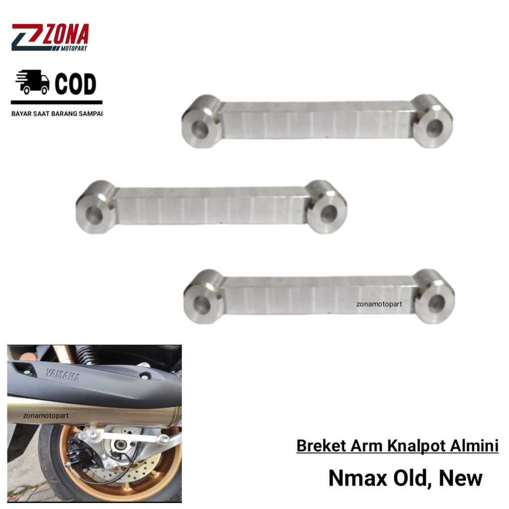Pemanis Breket Arm Pelindung Jalu Knalpot Nmax New Nmax Old Almini Cnc