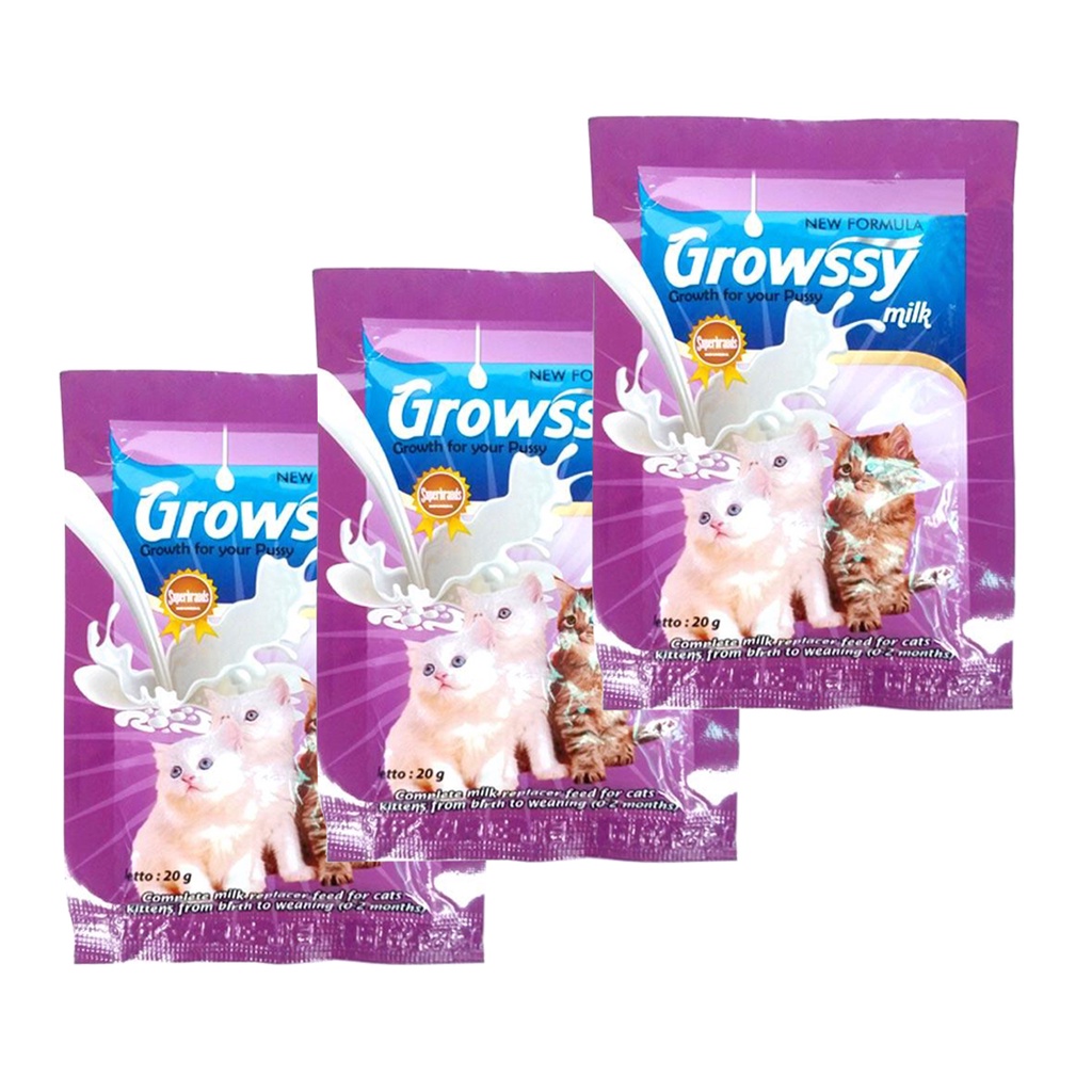 GROWSSY SUSU PENGGANTI INDUK KUCING KEMASAN 1 DUS