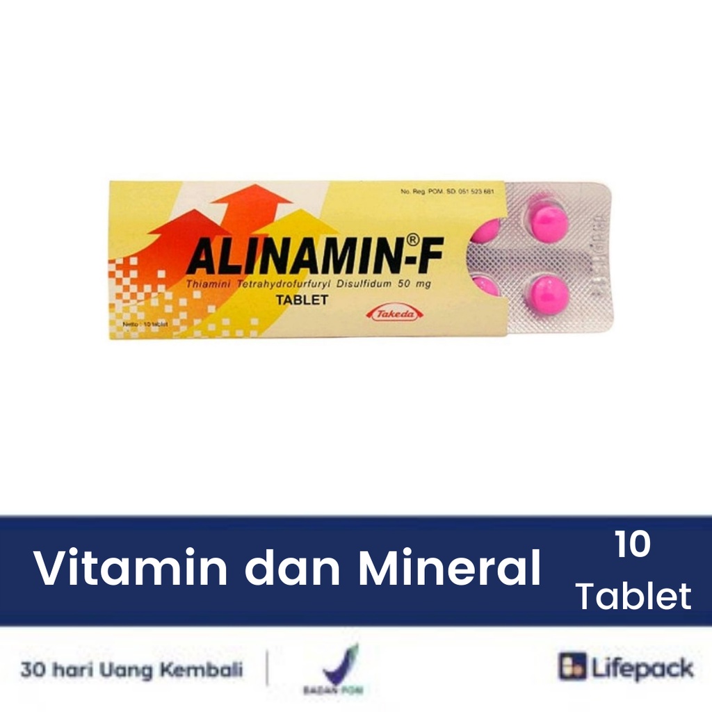 Alinamin F - 10 Tablet - Vitamin B1 B2 - Lifepack