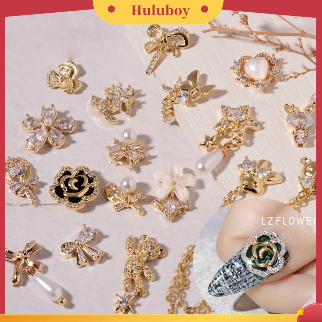 Huluboy Huluboy♡ Aksesoris Dekorasi Nail Art 3D Anti Jatuh Untuk Manicure