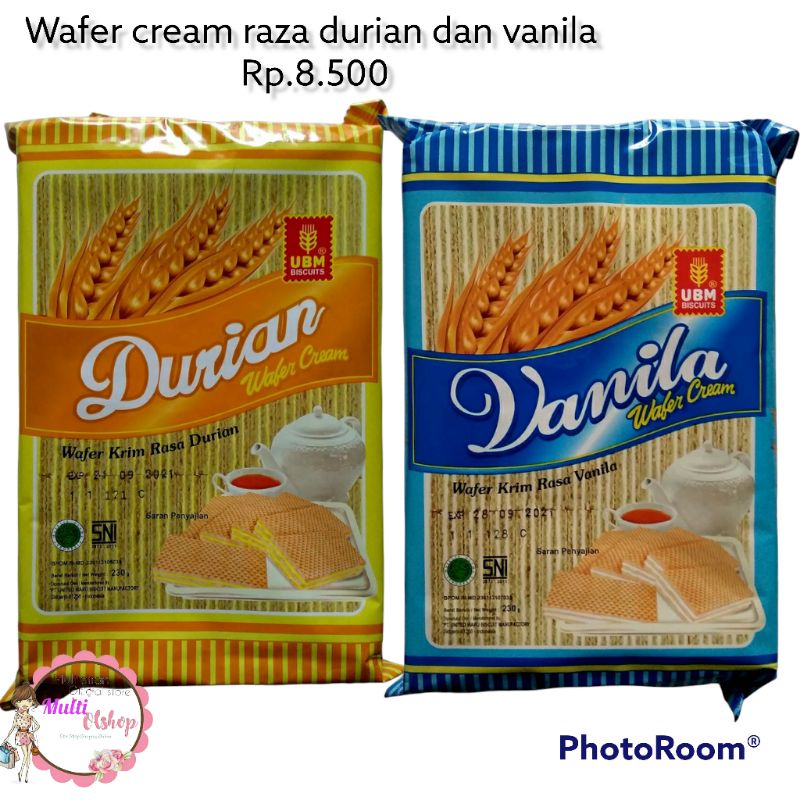 

Biscuits wafer rasa durian vanila snack wafer