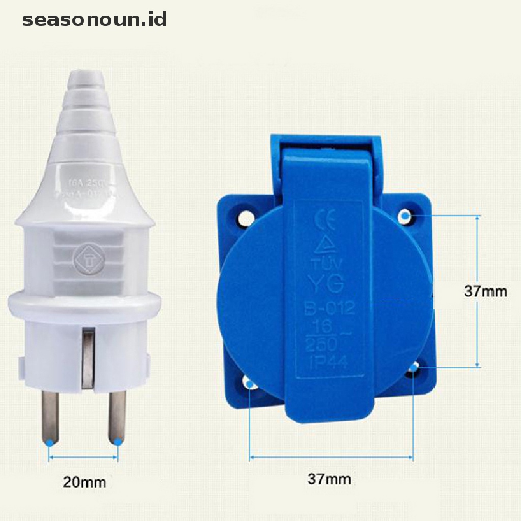 Socket EU Plug Bahan Tembaga Tahan Air Untuk Industri