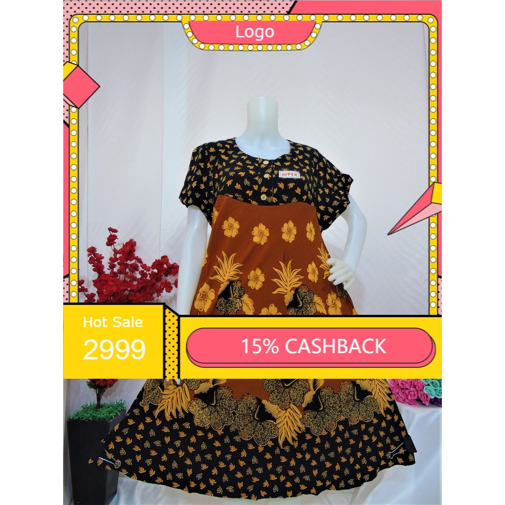 daster payung motif sogan//original batik kencana ungu//bisa cod