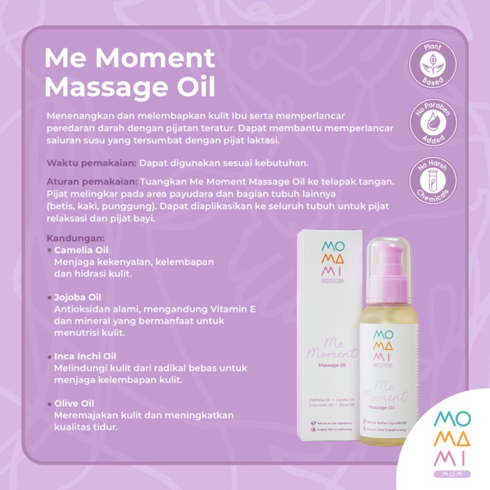 Momami Me Moment Massage Oil 100ml / Breast Massage Oil