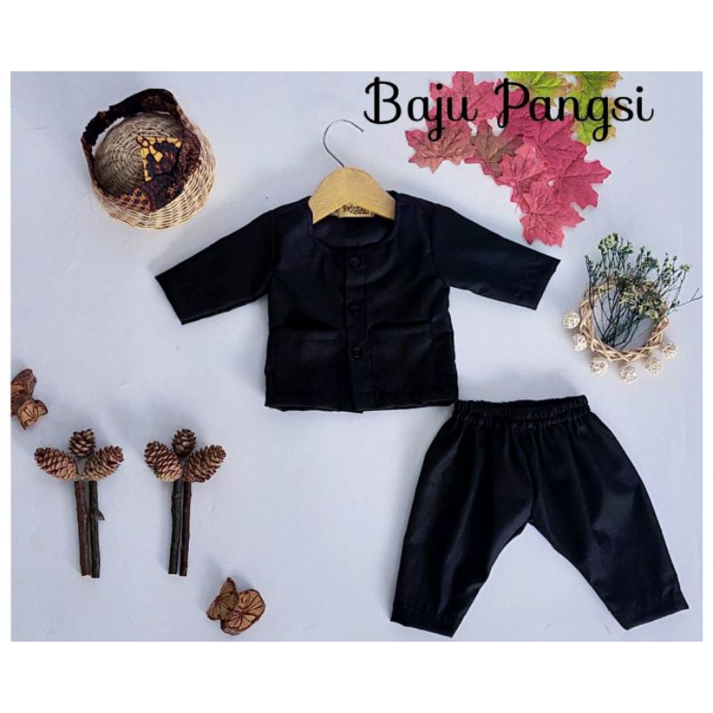 Jual Baju Adat Pangsi /Baju Adat Sunda/Kostum Foto Bayi Newborn/Baju