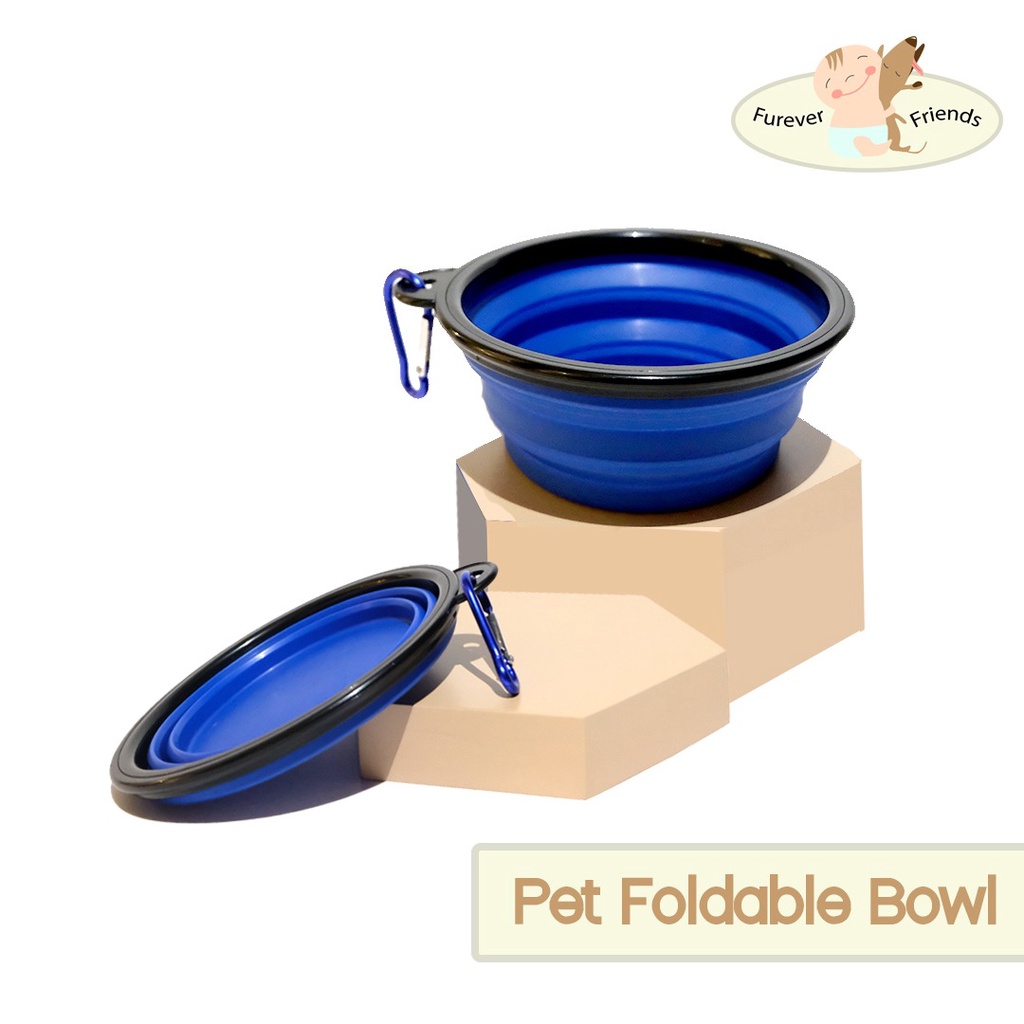 Pet Bowl Silikon Lipat Mangkok Tempat Makan Minum Hewan Anjing Kucing Mangkok Pet Aksesoris