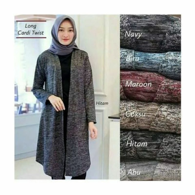 Cardigan Rajut Wanita LONG TWIST CARDY/Baju Wanita Terbaru 2021 Kekinian