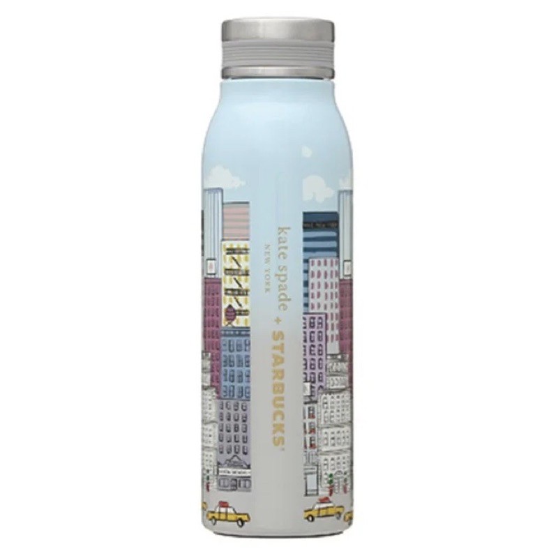 STARBUCKS X KATE SPADE NEW YORK City Space Water Bottle Tumbler Grande 450ml (Blue)