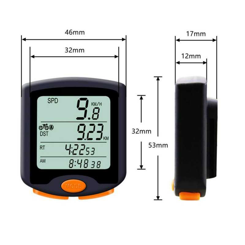 Speedometer Sepeda Wireless Digital LCD  Odometer LED Waterproof Anti Air Debu Gowes Malam Hujan