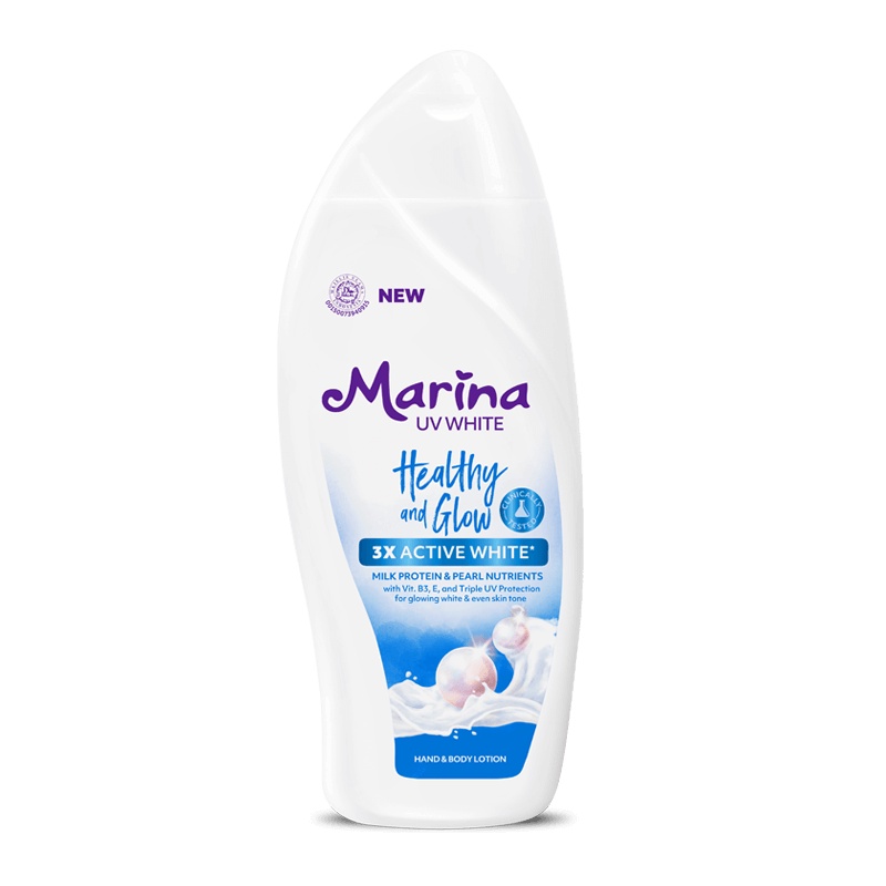 MARINA UV WHITE HAND &amp; BODY LOTION 185 ML