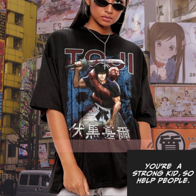 Toji Fushiguro Jujutsu Kaisen Anime T-Shirt/Kaos Anime Jujutsu Kaisen Toji Fushiguro Unisex