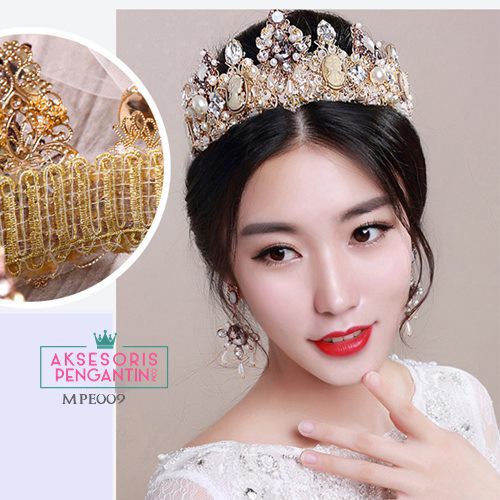 [STOCK TERBATAS] MAHKOTA RAMBUT CROWN PENGANTIN AKSESORIS WEDDING MPE009