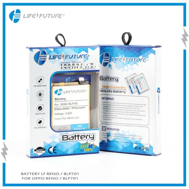 BATERAI OPPO RENO / BLP701 / BLP-701 / BLP 701 DOUBLE POWER LIFE FUTURE