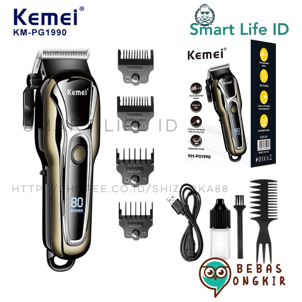 Kemei Alat Cukur Rambut Hair Clipper Professional Elektrik Pemotong Pemangkas Mesin Cukuran KM PG 1990