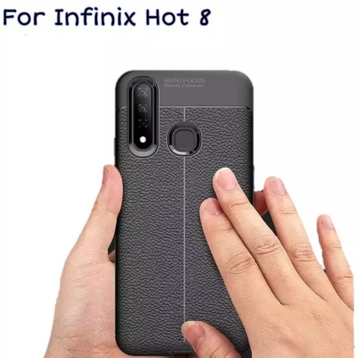 INFINIX HOT 8 X650 SILIKONE LEATHER CASE AUTO FOKUS SOFT CASE