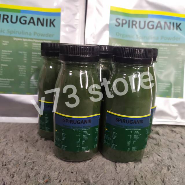 SPIRUGANIK / SPIRULINA BUBUK ORGANIK / SPIRULINA POWDER 50 GR FOOD GRADE