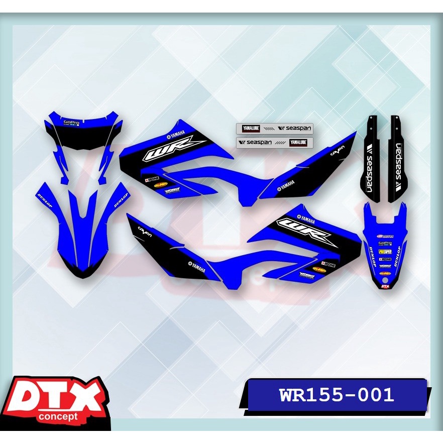 decal wr155 full body decal wr155 decal wr155 supermoto stiker motor wr155 stiker motor keren stiker motor trail motor cross stiker variasi motor decal Supermoto YAMAHA WR155-001