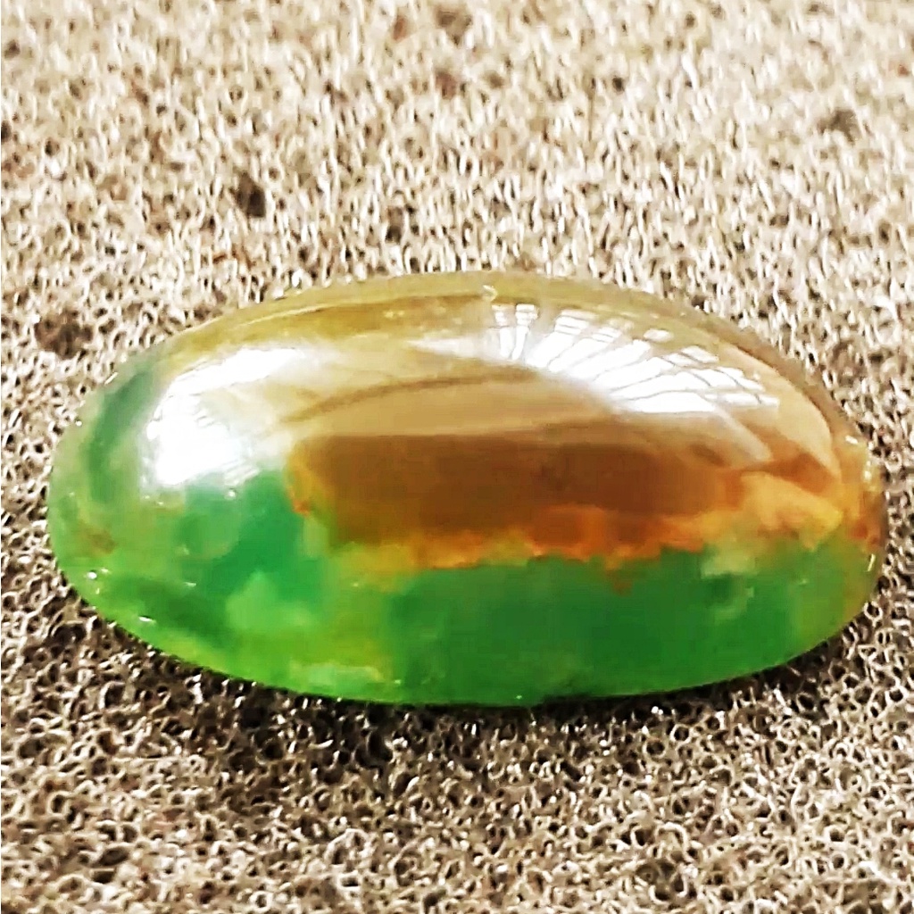 Natural Bacan Doko coklat Majiko kristal giwang batu akik size kantoran 15mm