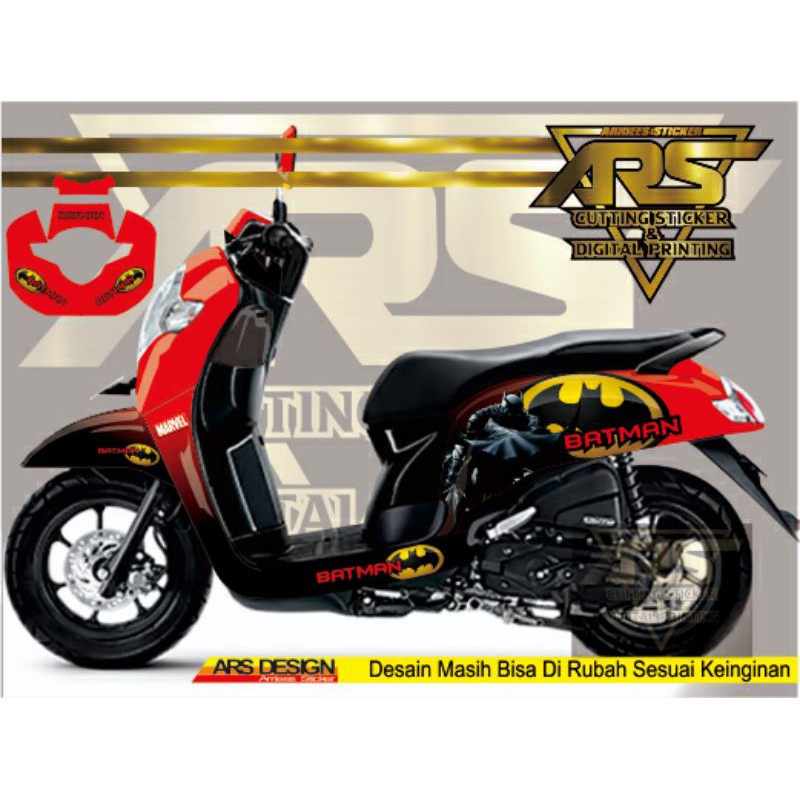 DECAL SCOOPY FULL BODY CUSTOM - STICKER SCOOPY 2017 - 2020 FULL BODY