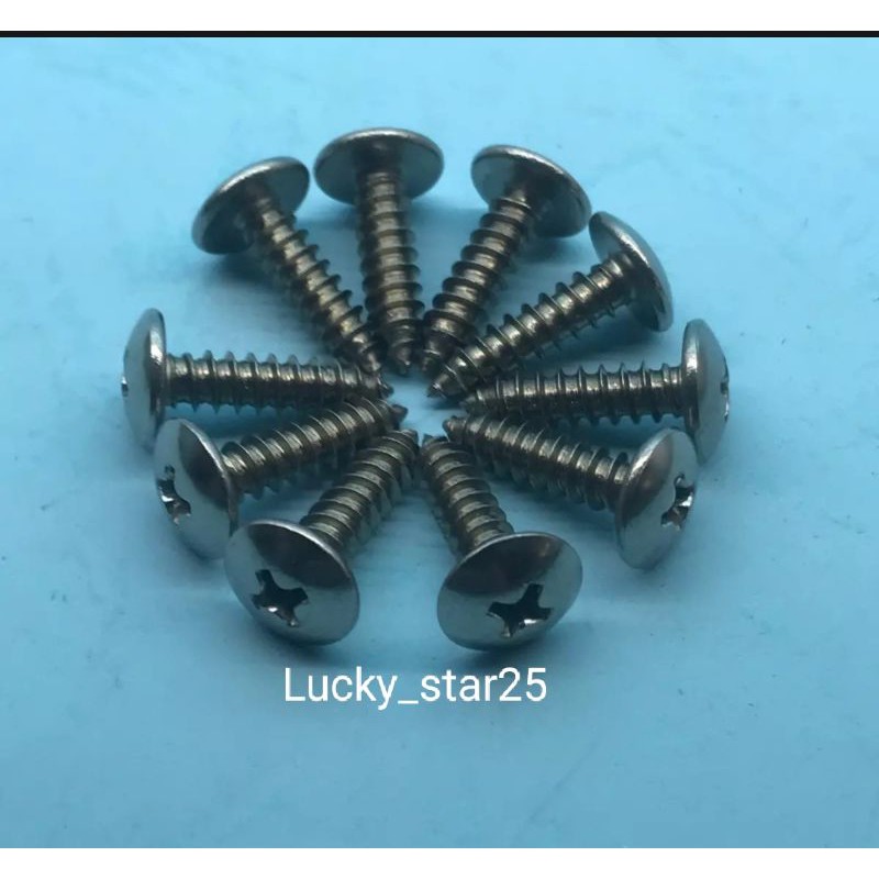 Baut Cacing 5x16 Stainless Isi 10 Pcs