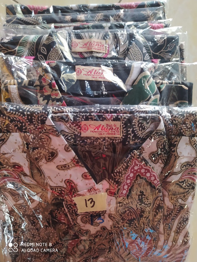 Kemeja Batik Cowok Lengan Panjang Putra Bengawan Baju Batik Bapak Lengan Panjang Motif Warna Biru